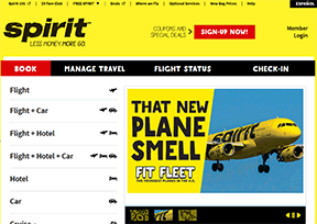 精神航空公司 官方网址 美国交通网站大全