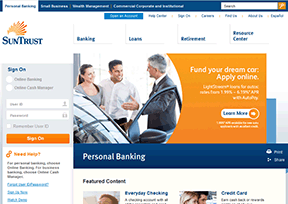 太阳信托银行 官方网址 美国银行网站大全