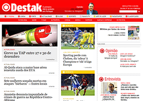 《Destak报》 官方网址 葡萄牙新闻网站大全