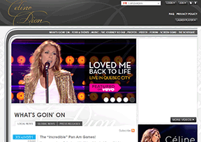 席琳•迪翁 官方网址 加拿大明星网站大全