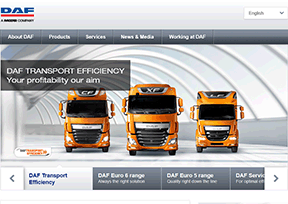 DAF卡车 官方网址 荷兰汽车网站大全