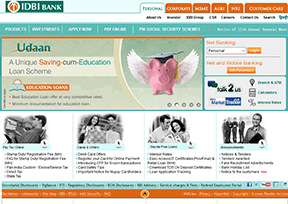 IDBI银行 官方网址 印度银行网站大全