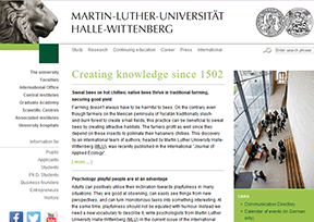 哈雷-维滕贝格大学 官方网址 德国教育网站大全