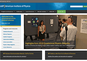 美国物理联合会_AIP 官方网址 美国科学网站大全
