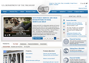 美国财政部 官方网址 美国政府网站大全