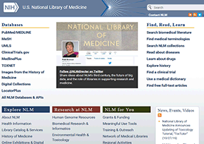 美国国家医学图书馆 官方网址 美国科学网站大全