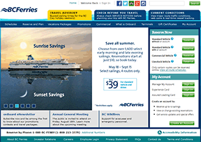 卑诗渡轮公司 官方网址 加拿大交通网站大全