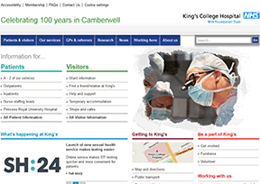 国王学院医院 官方网址 英国健康网站大全