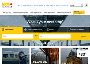 加拿大维亚铁路 官方网址 加拿大交通网站大全