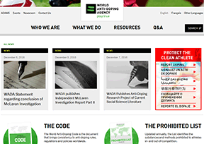 世界反运动禁药机构 官方网址 加拿大组织网站大全