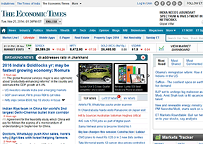 《经济时报》 官方网址 印度新闻网站大全